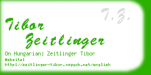 tibor zeitlinger business card